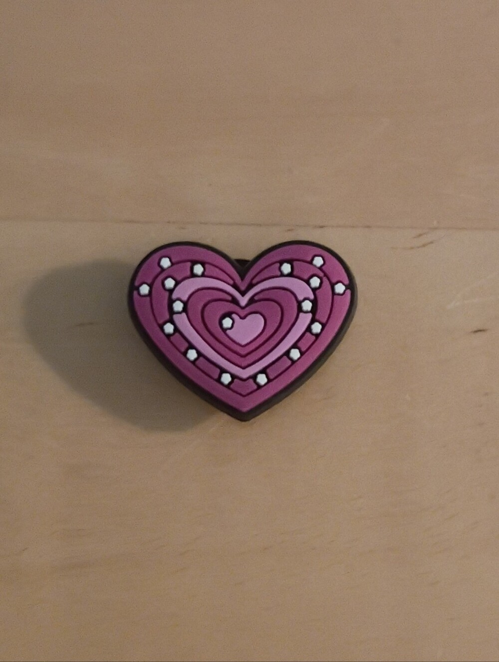 10 for $10 Jibbitz Croc Charms - Pink Heart with Stars - New Shoe Charm